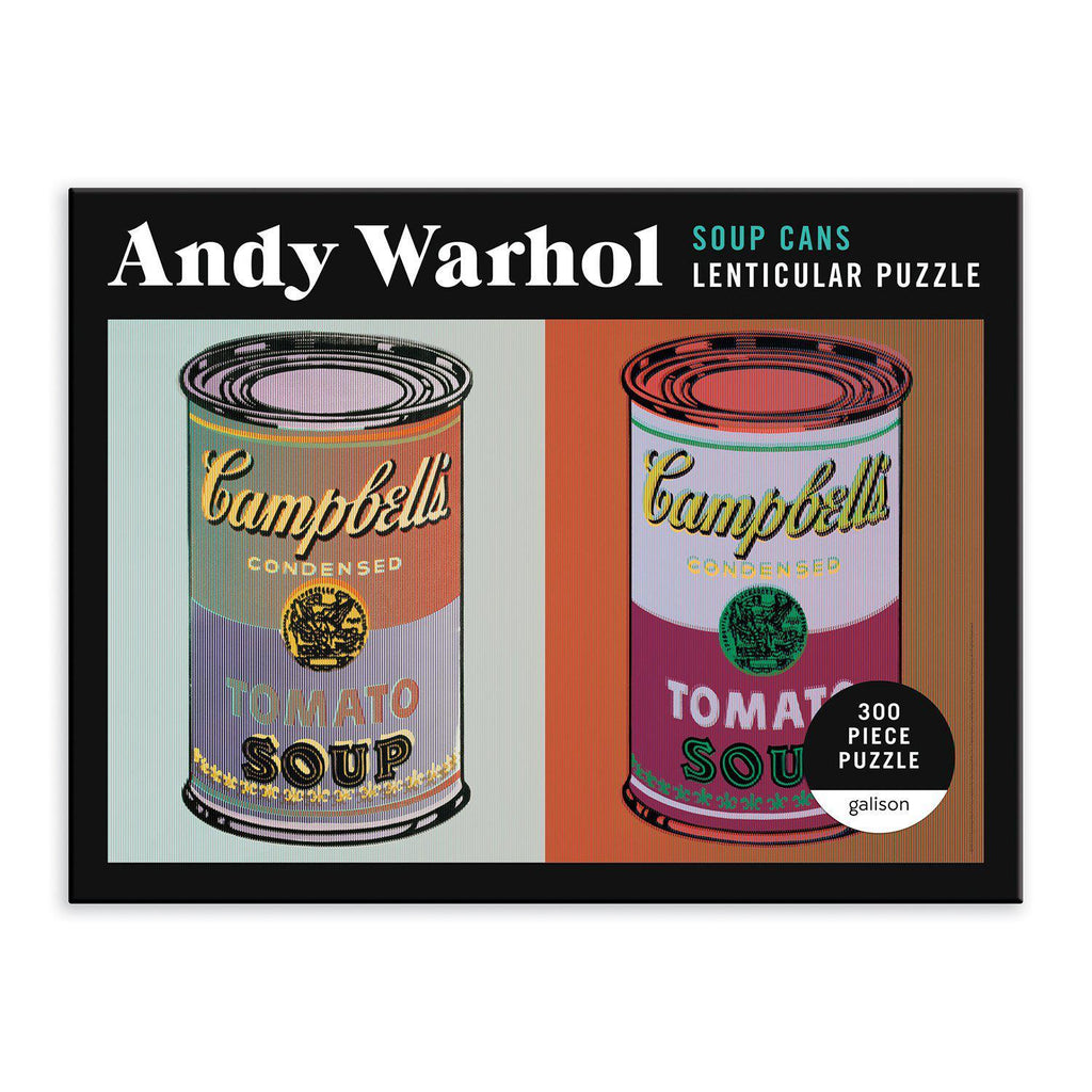 Galison - Andy Warhol Soup Cans lenticular jigsaw puzzle - 300 pieces | Scout & Co
