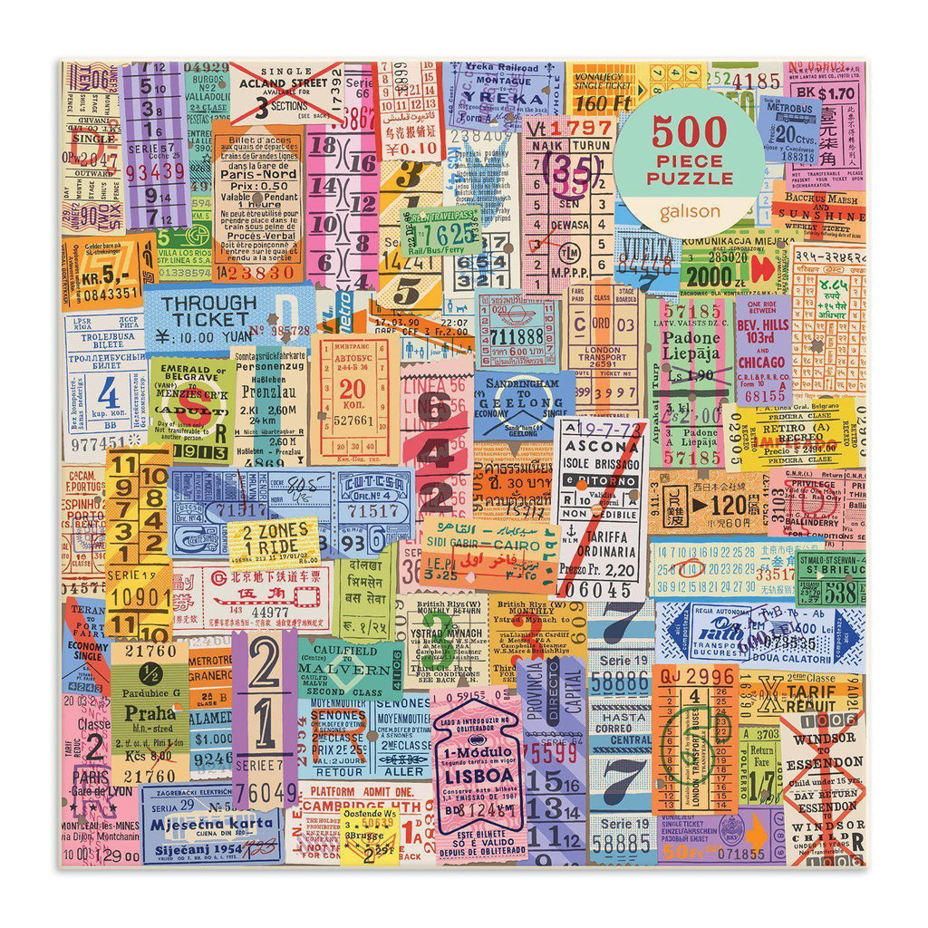 Galison - Vintage Travel Tickets jigsaw puzzle - 500 pieces | Scout & Co