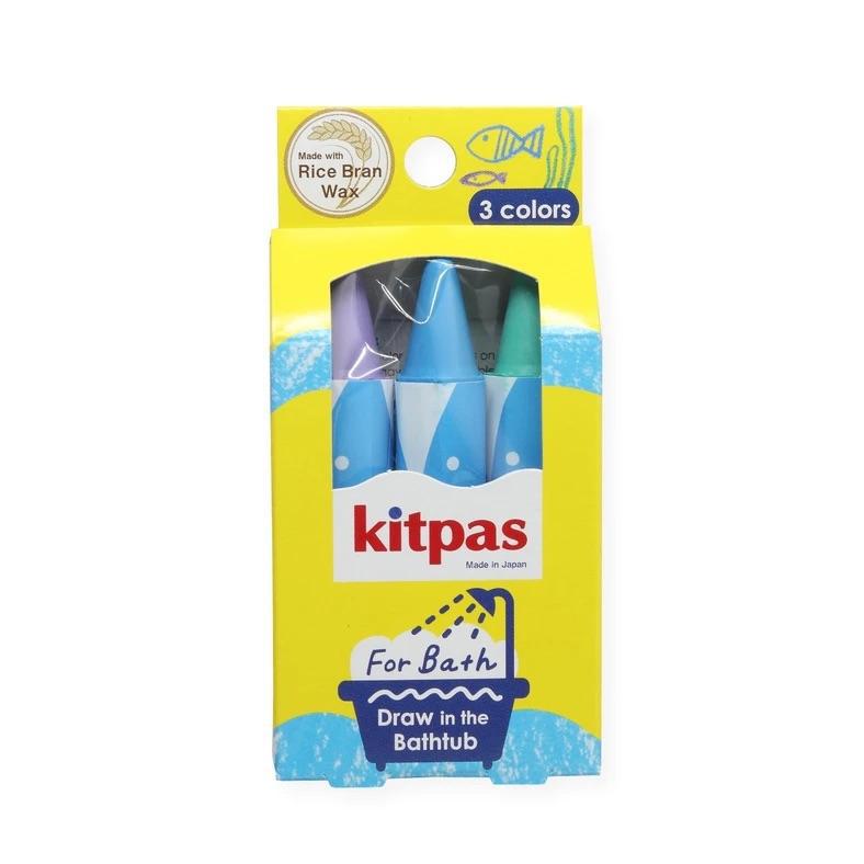 Kitpas - set of 3 rice wax crayons for bath - purple, blue, green | Scout & Co