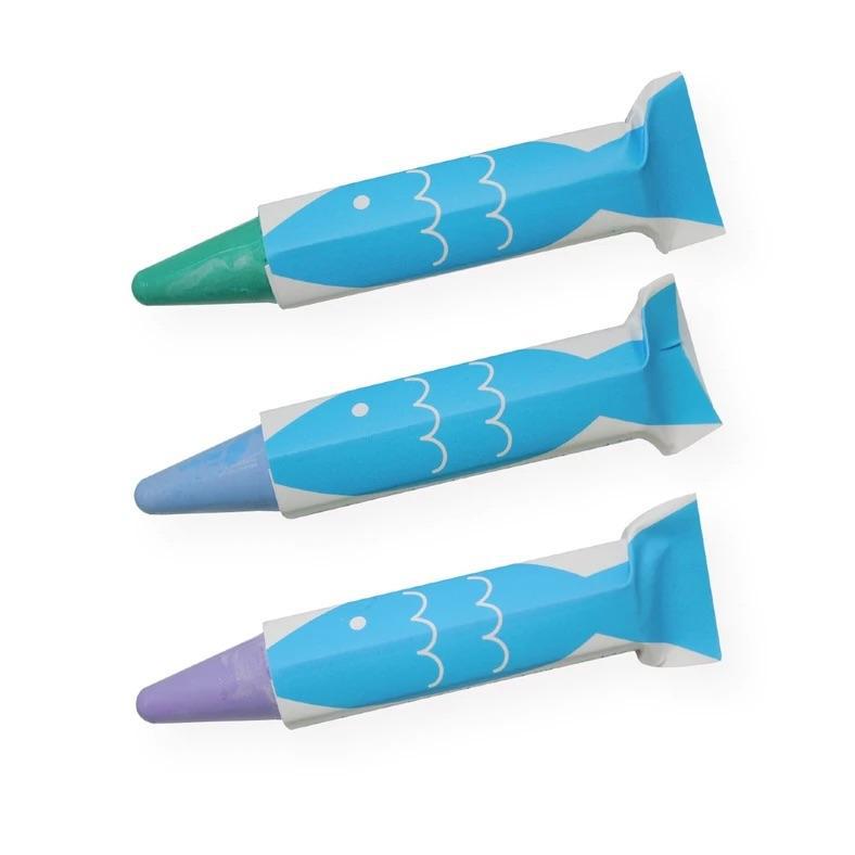 Kitpas - set of 3 rice wax crayons for bath - purple, blue, green | Scout & Co