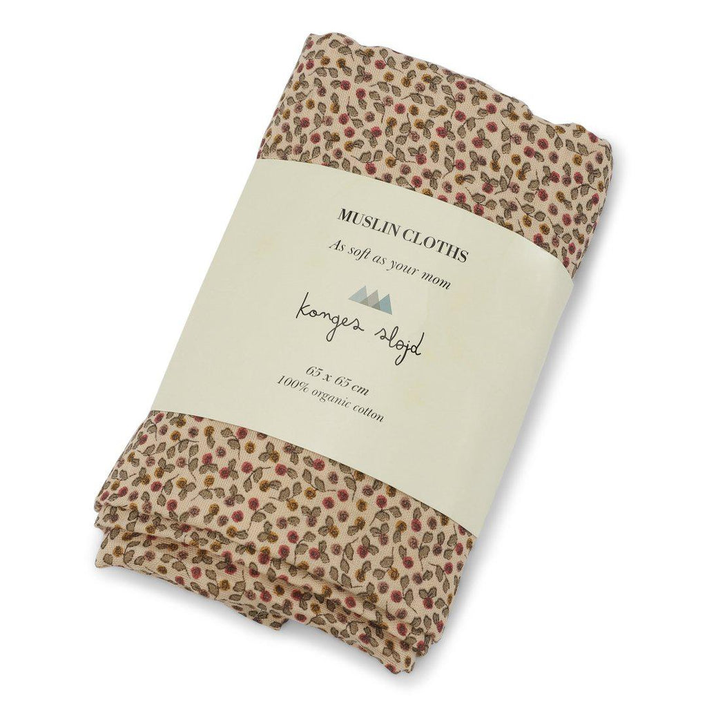 Konges Sløjd - Muslin cloths 3 pack - Rosarie Red | Scout & Co