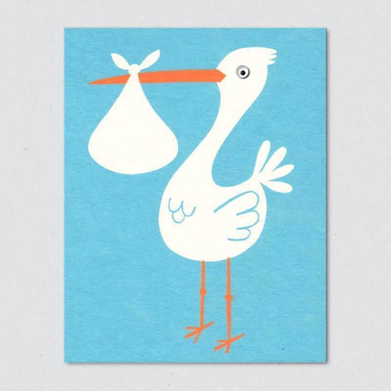 Lisa Jones Studio - blue stork card | Scout & Co