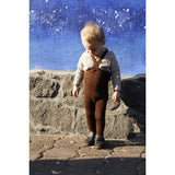 Silly Silas - Footed cotton tights with braces - Chocolate Brown | Scout & Co