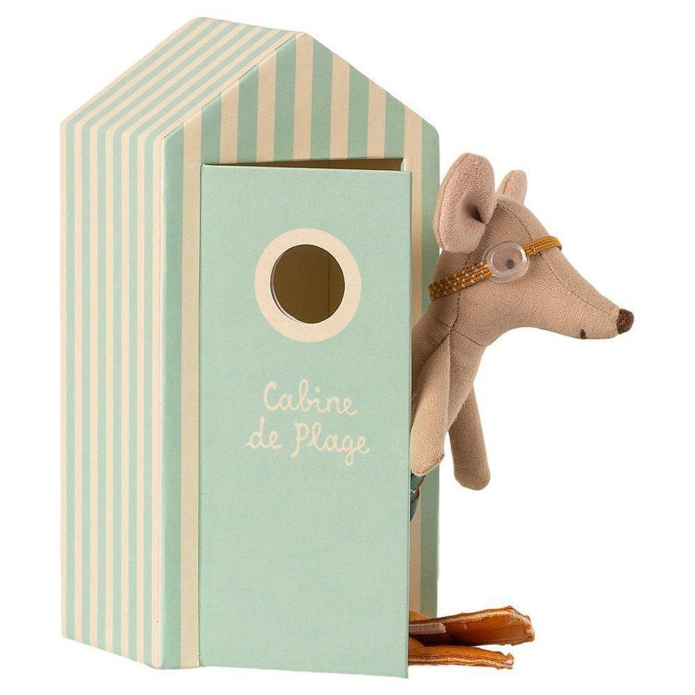 Maileg - Beach big brother mouse in Cabin de Plage | Scout & Co