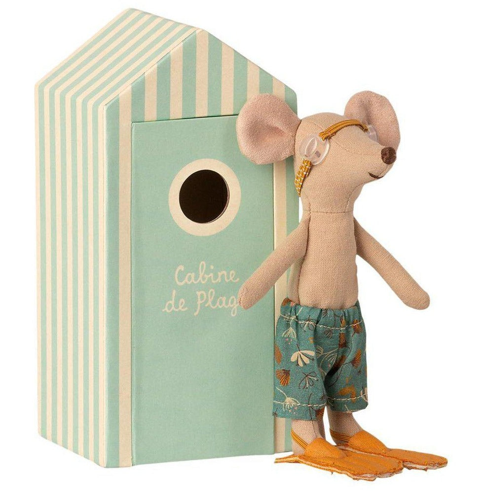 Maileg - Beach big brother mouse in Cabin de Plage | Scout & Co