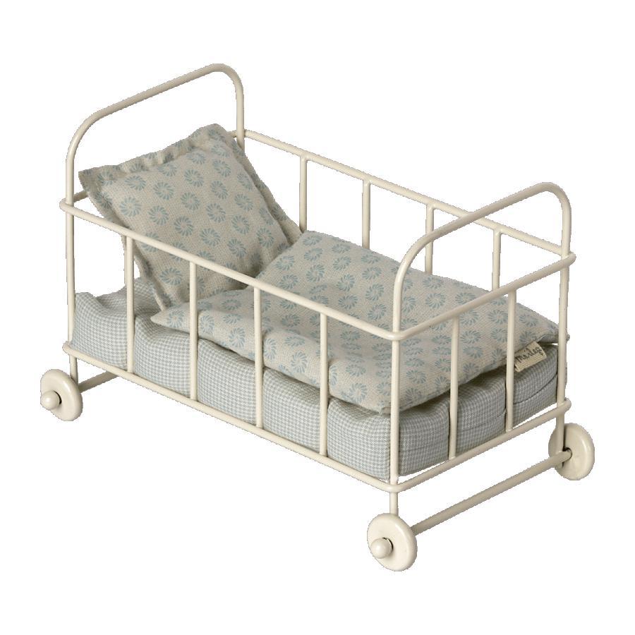 Maileg - Metal cot bed - Micro - blue | Scout & Co