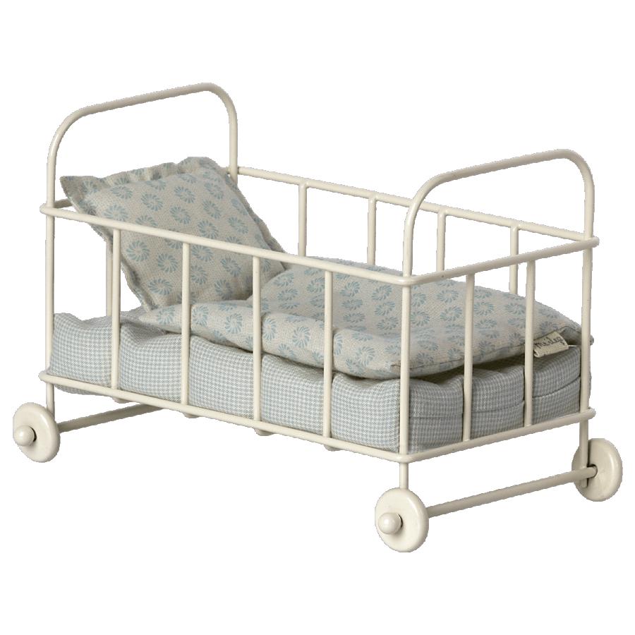 Maileg - Metal cot bed - Micro - blue | Scout & Co