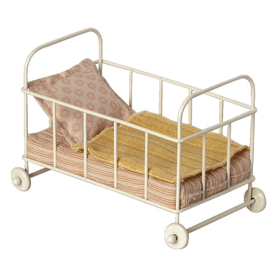 Maileg - Metal cot bed - Micro - rose | Scout & Co