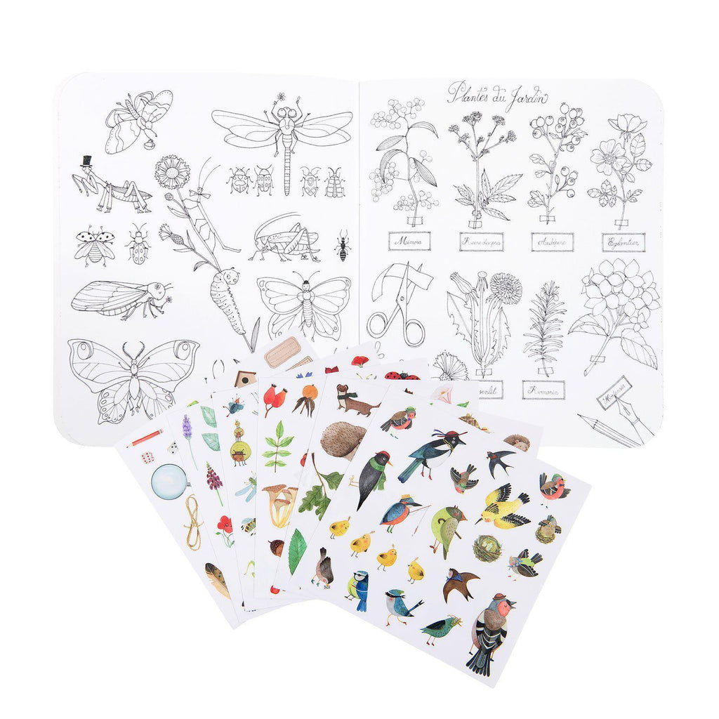 Moulin Roty - Botanist colouring & sticker book | Scout & Co