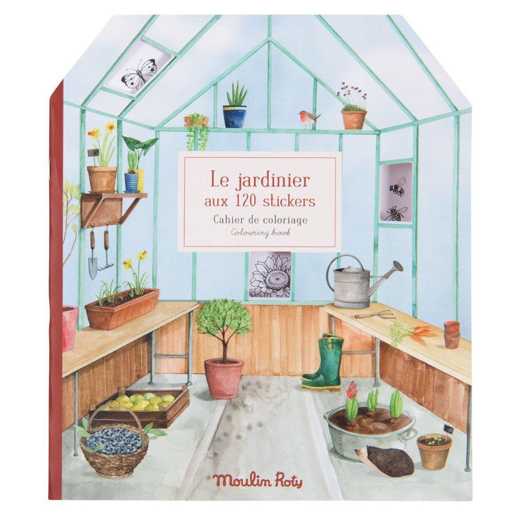 Moulin Roty - Gardener colouring & sticker book | Scout & Co