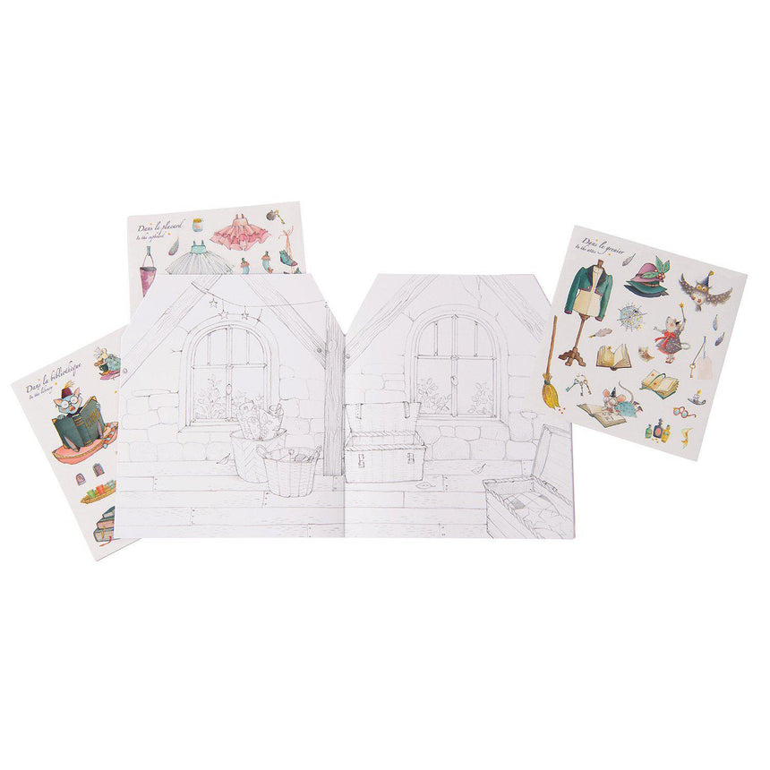 Moulin Roty - Il Etait Une Fois stickers and colouring book | Scout & Co