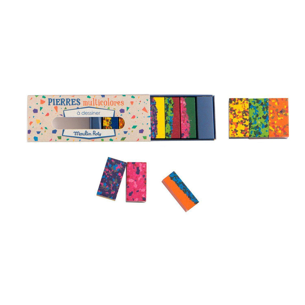 Moulin Roty - Multi-coloured wax crayon blocks | Scout & Co