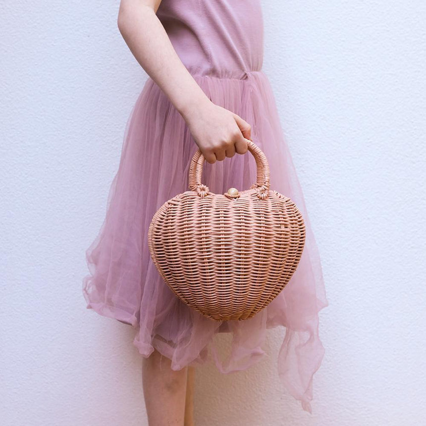 Olli Ella - Luvya rattan bag - rose | Scout & Co