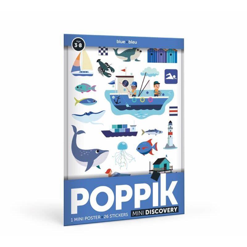 Poppik - Mini Sticker Poster - Blue - Sea | Scout & Co