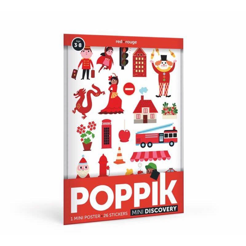 Poppik - Mini Sticker Poster - Red - The City | Scout & Co