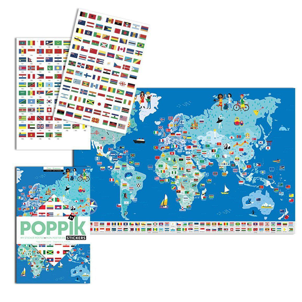 Poppik - Sticker Poster - Flags Of The World | Scout & Co