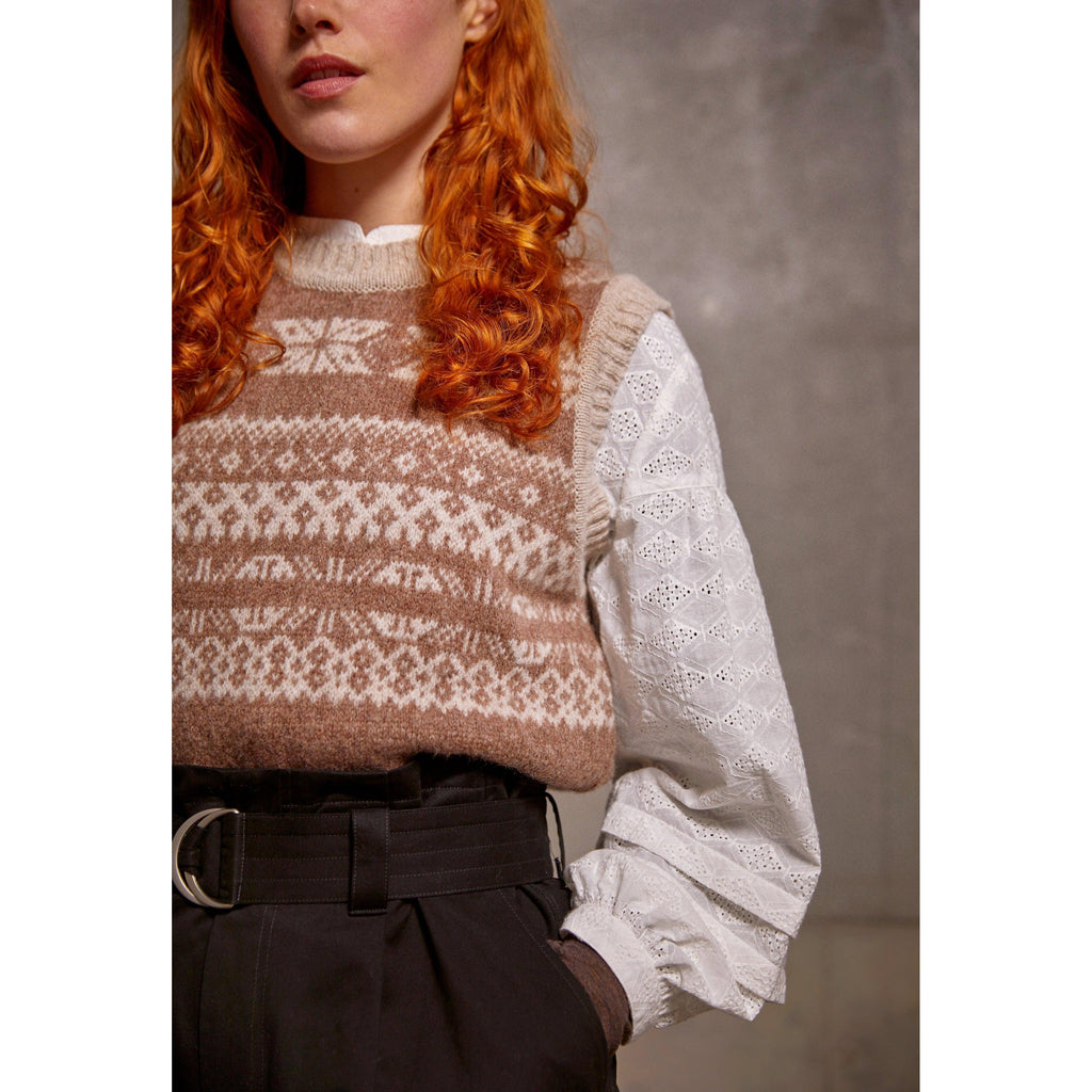 Sideline - Rafi knit vest - natural mix - women | Scout & Co