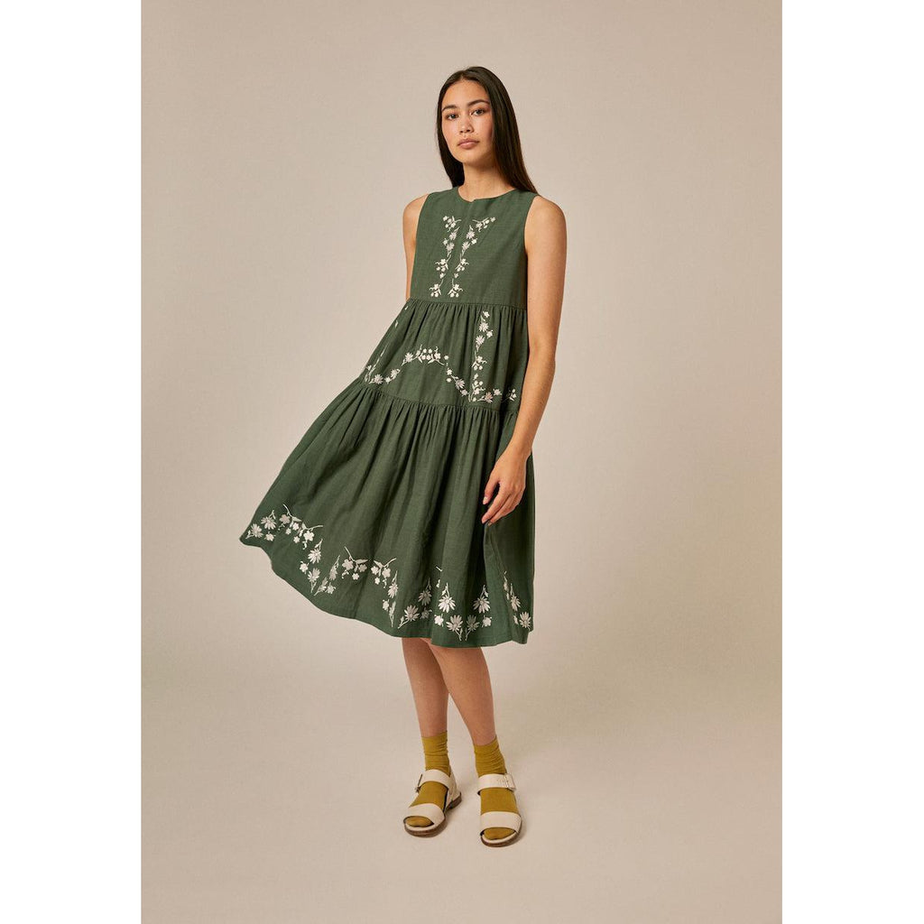 Sideline - Vita green embroidered dress - women | Scout & Co