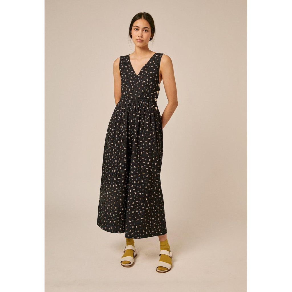 Sideline - June black floral print jumpsuit - women | Scout & Co