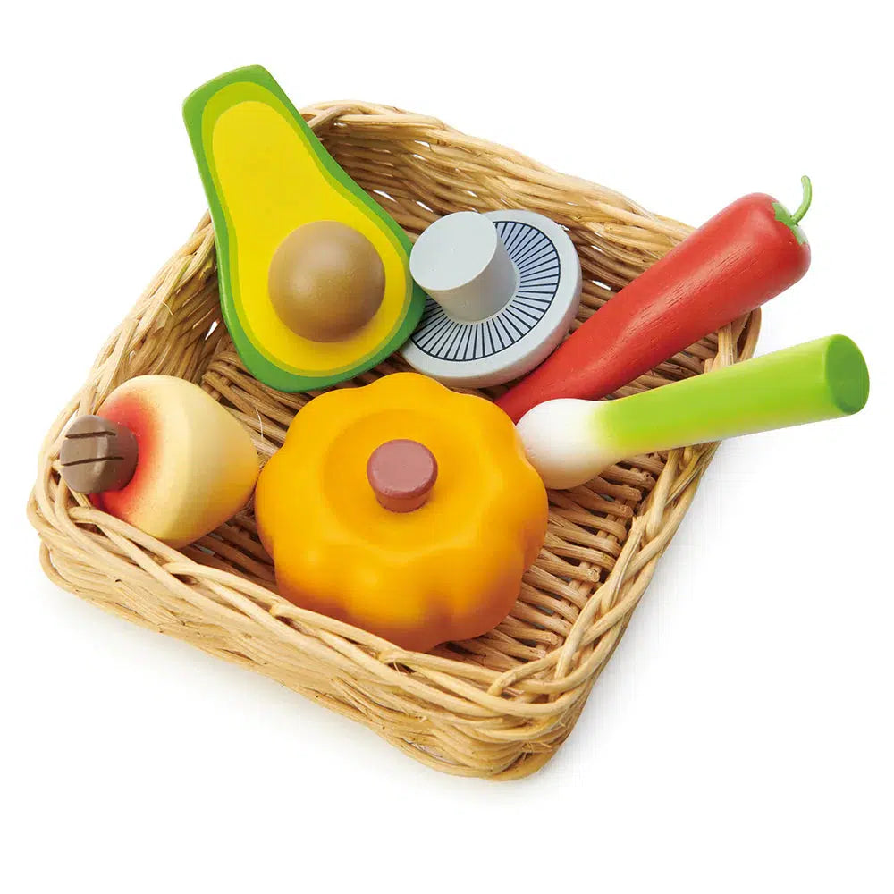 Tender Leaf Toys - Vegetables basket wooden play food | Scout & Co