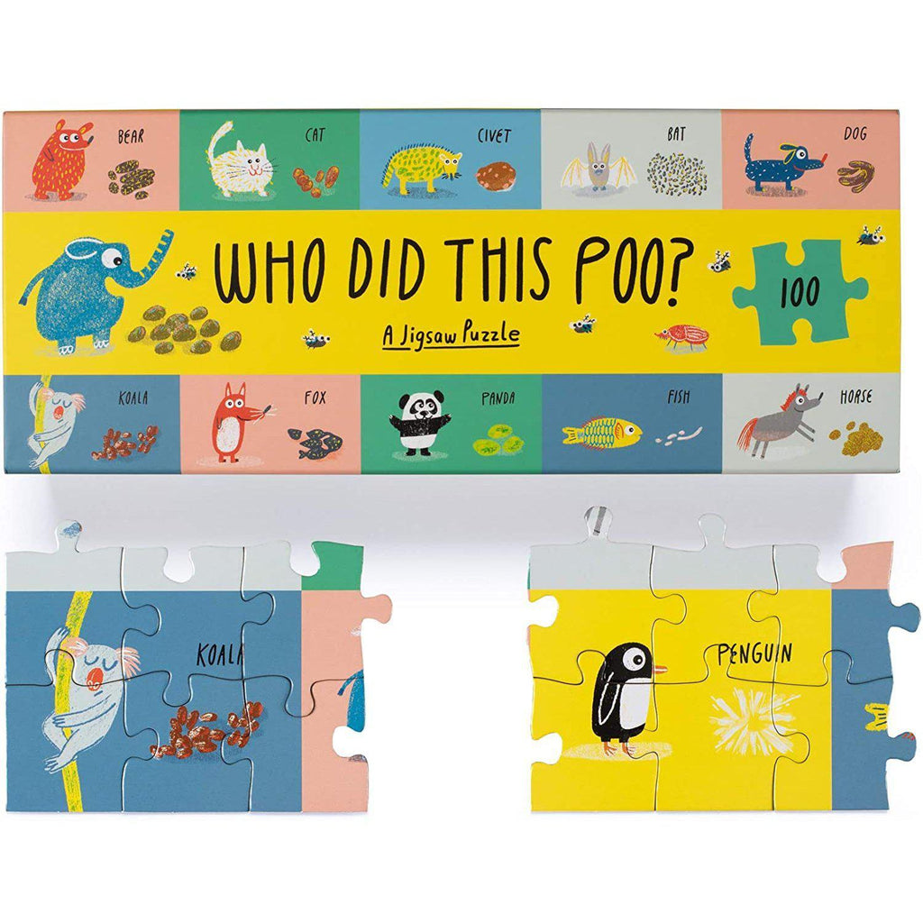 Who Did This Poo? 100-piece jigsaw puzzle - Aidan Onn & Claudia Boldt | Scout & Co