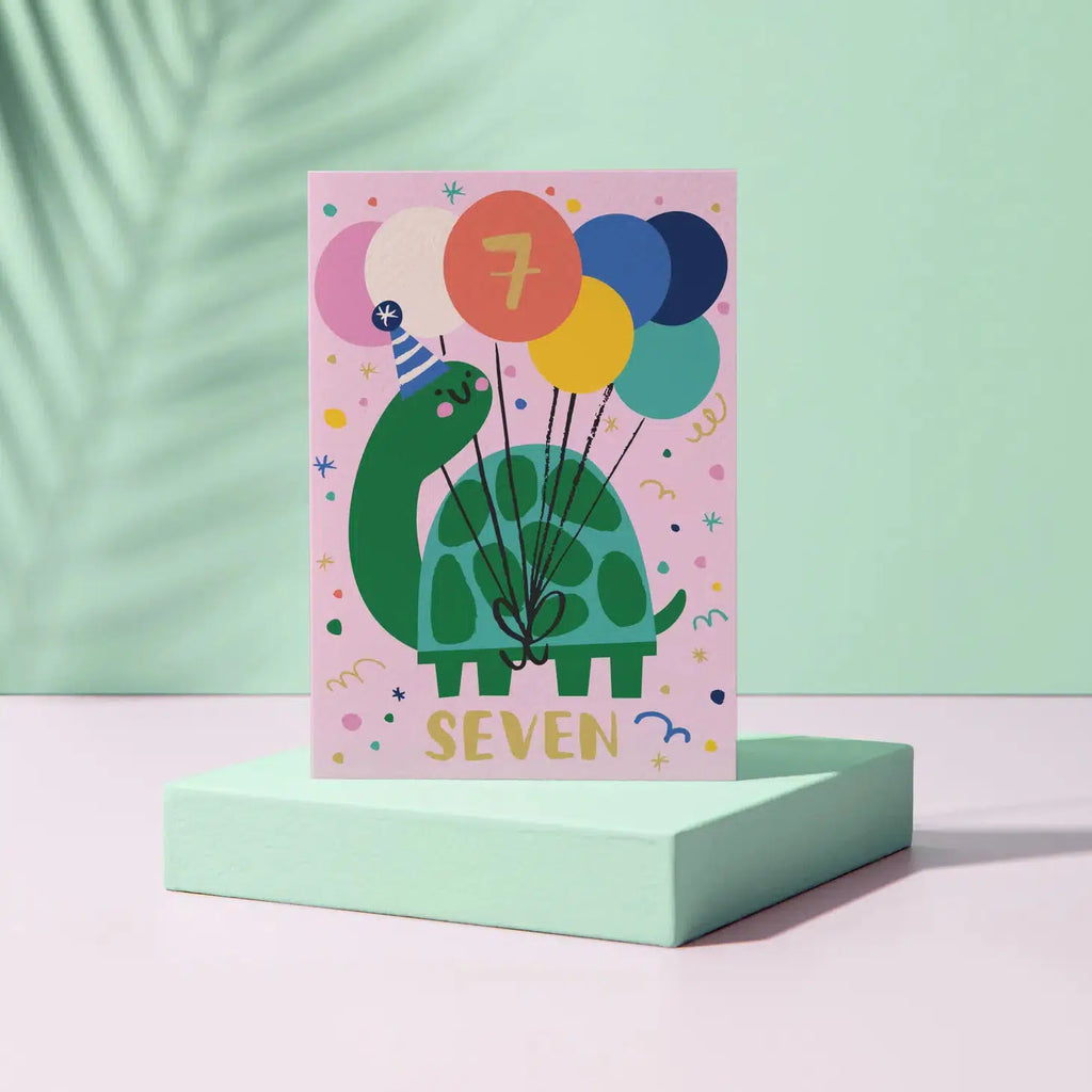 Rumble Cards - Turtle 7th birthday card | Scout & Co