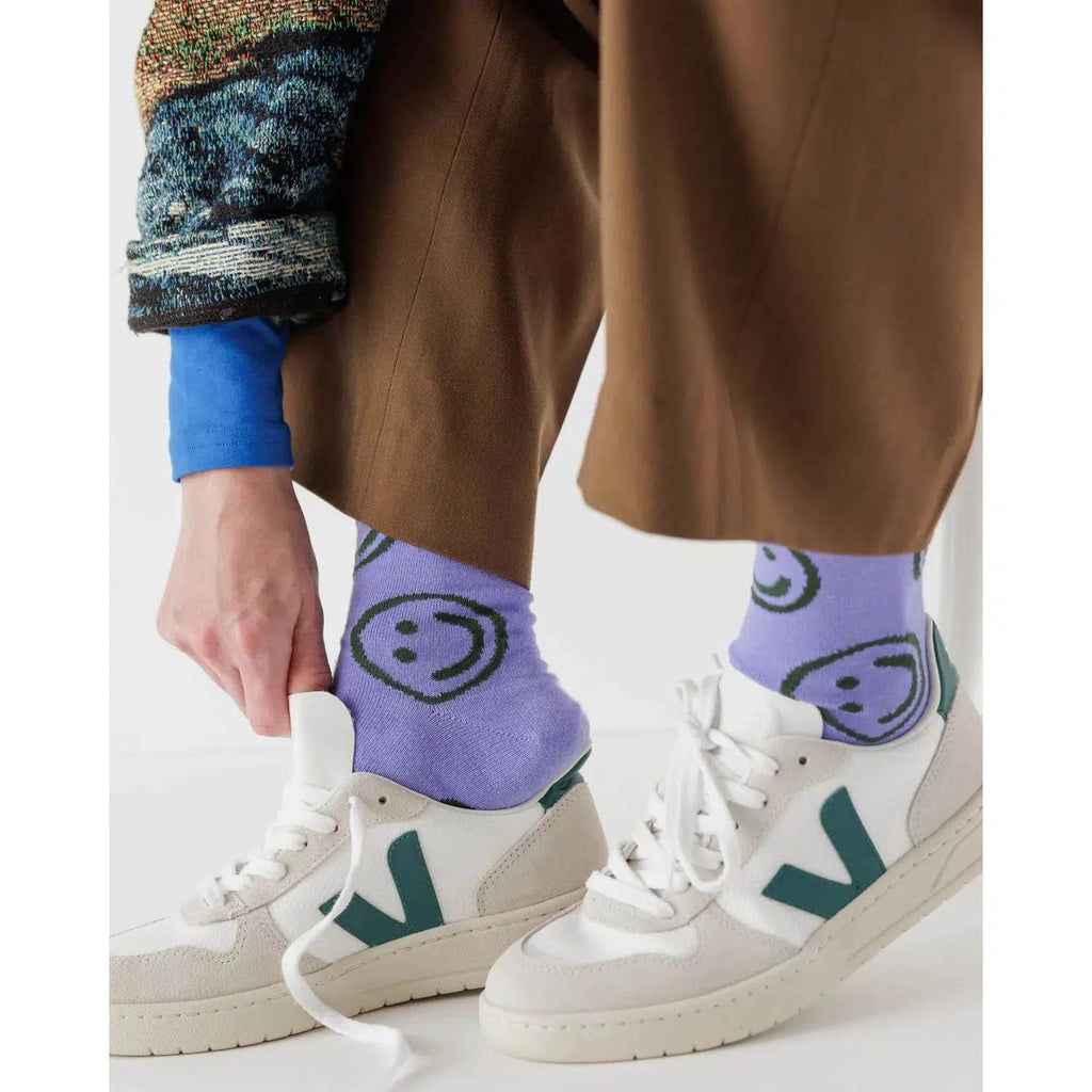 Baggu – Adult crew socks - Lavender Happy | Scout & Co