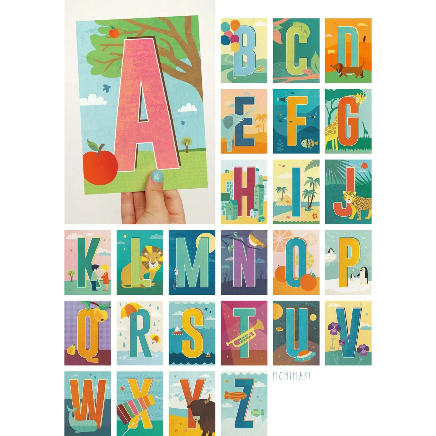 Monimari - Alphabet postcards | Scout & Co