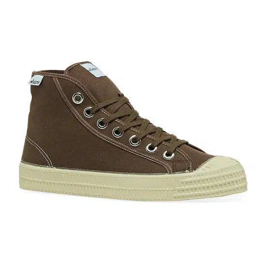 Novesta - Adult Star Dribble contrast stitch shoes - brown / beige / ecru | Scout & Co