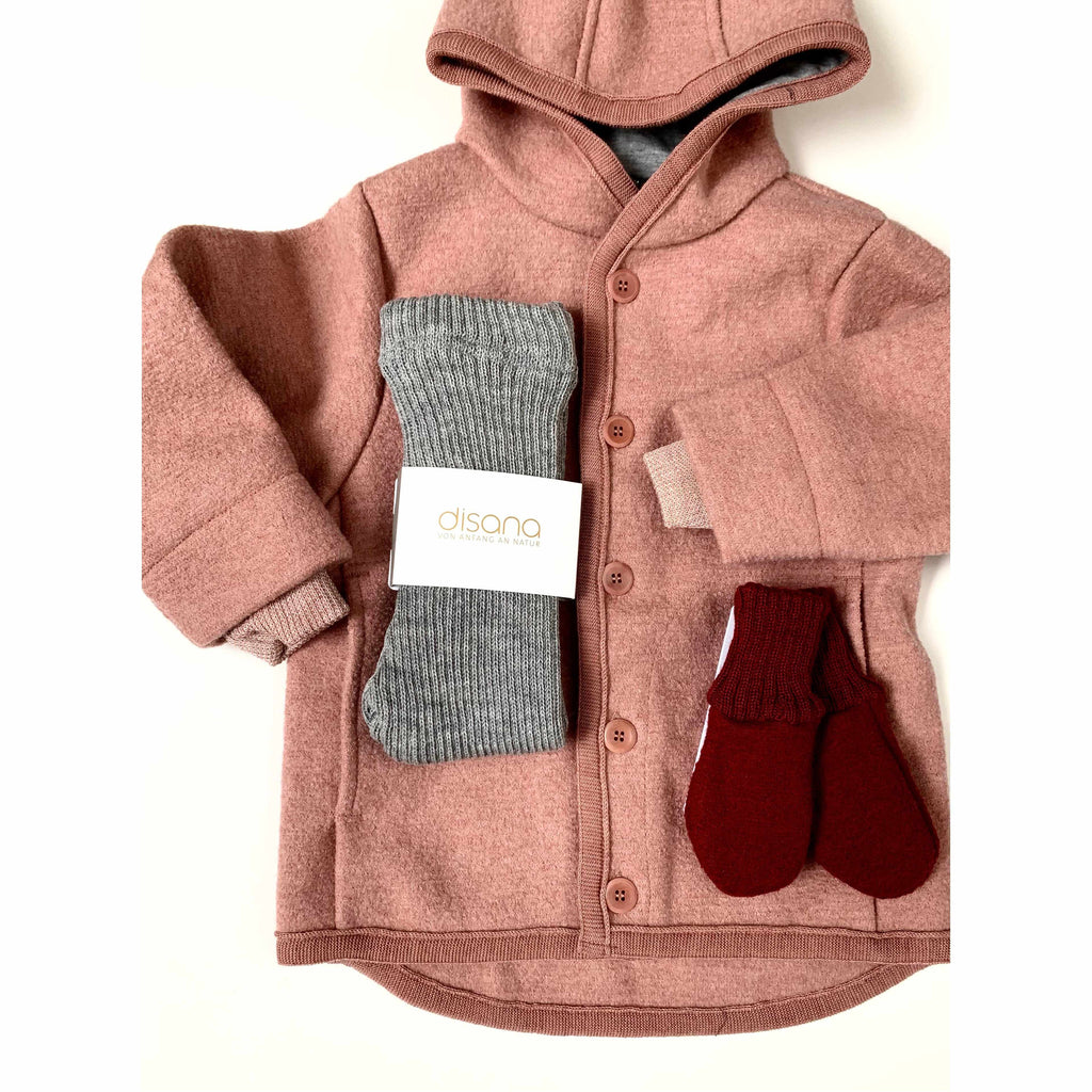 Disana - Boiled merino wool jacket - Rose pink | Scout & Co