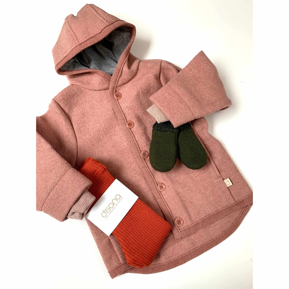 Pink boiled wool sales jacket