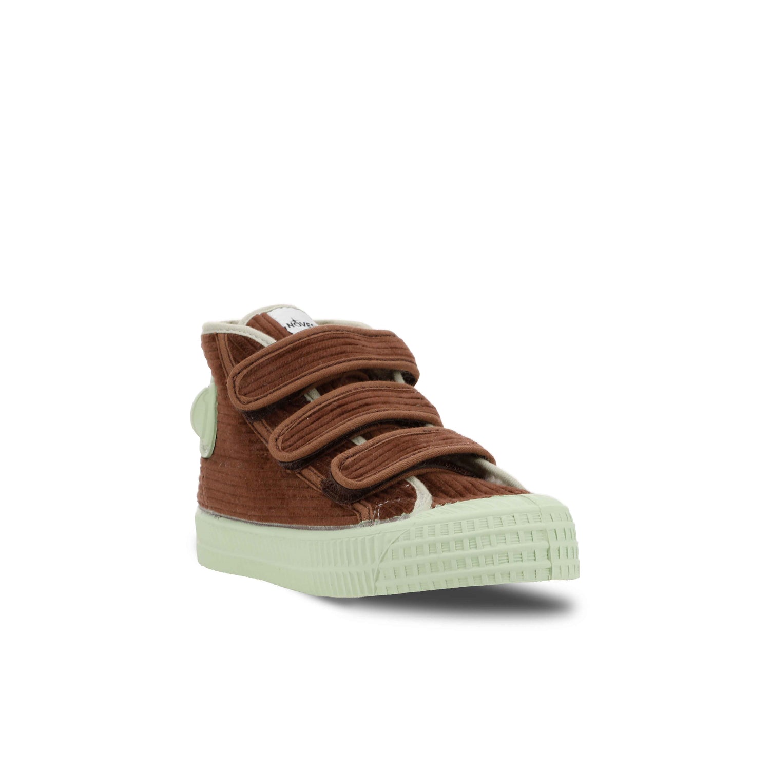 Novesta - Star Dribble Kid Velcro Corduroy shoes - Brown / Mint | Scout & Co