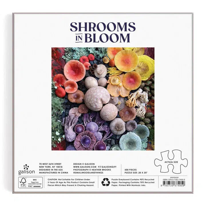 Galison - Shrooms In Bloom jigsaw puzzle - 500 pieces | Scout & Co