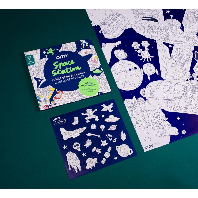 OMY - giant poster & stickers - Space Station | Scout & Co