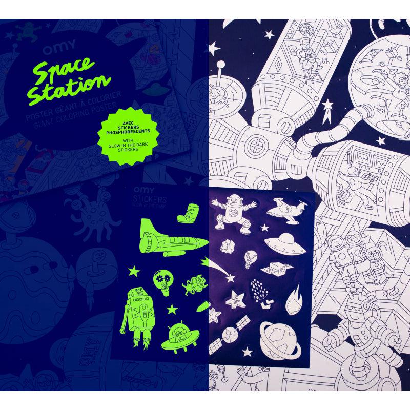 OMY - giant poster & stickers - Space Station | Scout & Co