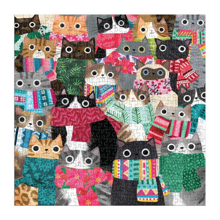 Galison - Wintry Cats jigsaw puzzle - 500 pieces | Scout & Co