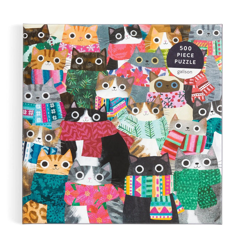 Galison - Wintry Cats jigsaw puzzle - 500 pieces | Scout & Co