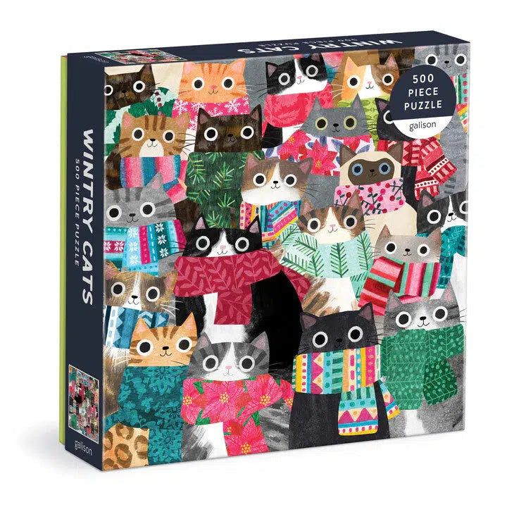 Galison - Wintry Cats jigsaw puzzle - 500 pieces | Scout & Co